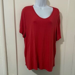 Eileen Fisher Red Short Sleeve Top